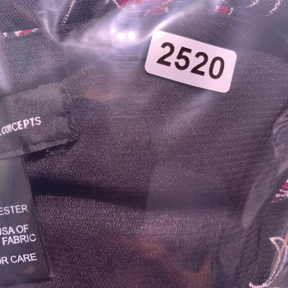 Women Sheer Mesh Faux Wrap Babydoll Top Sz L Paisley Fairy Grunge Whimsigoth Y2K - Picture 15 of 15